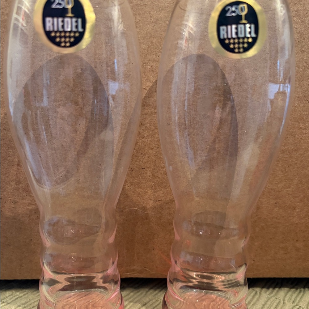 RIEDEL Crystal Vintage Pair Of Crystal O Series Champagne Glasses ~ Germany